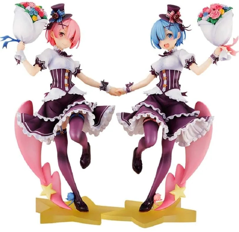 Re:Zero kara Hajimeru Isekai Seikatsu - Rem - Ram - KDcolle - 1/7 - Birthday Ver. Complete Set - 2 Figures (Kadokawa)ㅤ – Kadokawa – ActionFigureBrasil