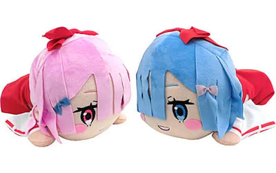 Re:Zero kara Hajimeru Isekai Seikatsu - Rem - Ram - Nesoberi Nuigurumi - Shrine Maiden Ver. - Set of 2 Plushies (SEGA)ㅤ – SEGA – ActionFigureBrasil