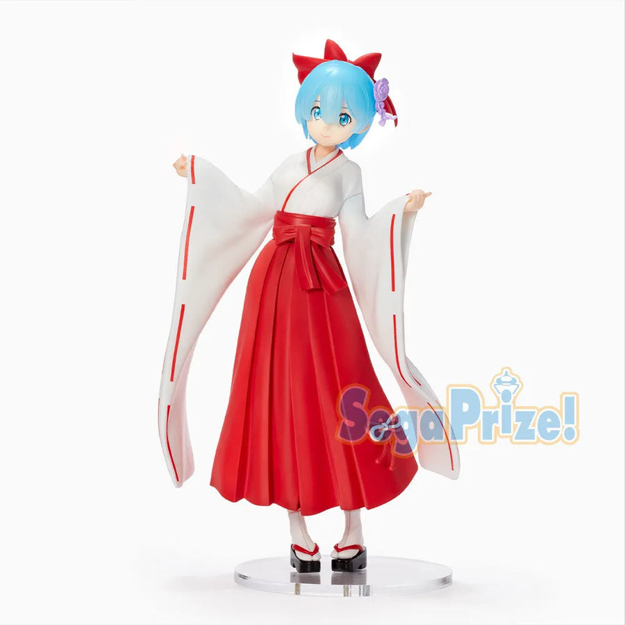 Re:Zero kara Hajimeru Isekai Seikatsu - Rem - SPM Figure - Miko Style (SEGA)ㅤ – SEGA – ActionFigureBrasil