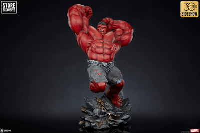 Red Hulk: Thunderbolt Ross - LIMITED EDITION: 750 (Red - Variant) – Sideshow Collectibles – ActionFigure Brasil — com base expositora