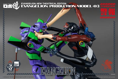 ROBO-DOU Evangelion Production Model-03 – Threezero – ActionFigure Brasil — ângulo diferente