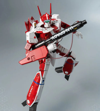 ROBO-DOU ROBOTECH VF-1J Veritech (Miriya Sterling) – Threezero – ActionFigure Brasil — ângulo diferente
