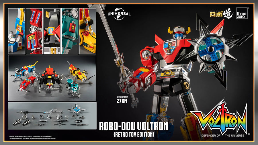 ROBO-DOU Voltron (Retro Toy Edition) – Threezero – ActionFigure Brasil