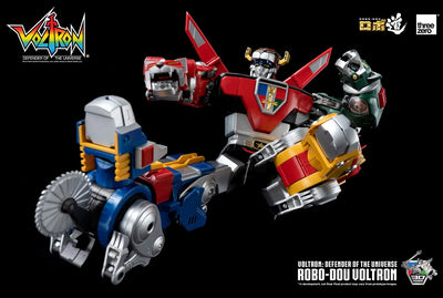 ROBO-DOU Voltron – Threezero – ActionFigure Brasil — com base expositora