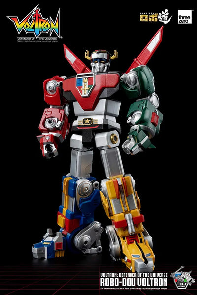 ROBO-DOU Voltron – Threezero – ActionFigure Brasil — com base expositora