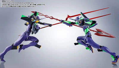 Robot Spirits <SIDE EVA> EVA-01 + Spear of Cassius (Renewal Color Edition)ㅤ – Bandai Spirits – ActionFigureBrasil — com base expositora