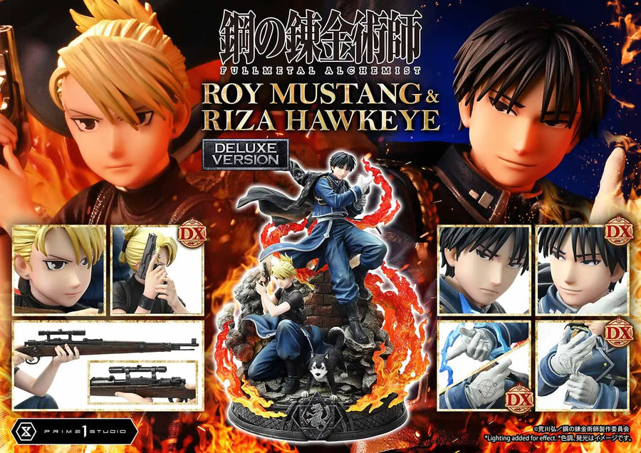 Roy Mustang & Riza Hawkeye (Deluxe Bonus Version) Fullmetal Alchemist – Prime1Studio – ActionFigure Brasil