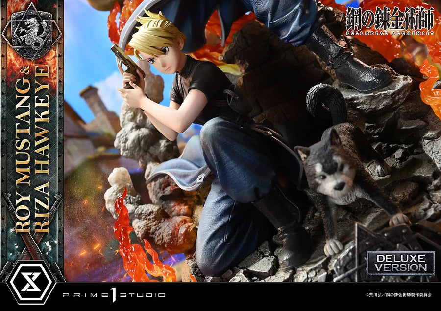 Roy Mustang & Riza Hawkeye (Deluxe Version) Fullmetal Alchemist – Prime1Studio – ActionFigure Brasil