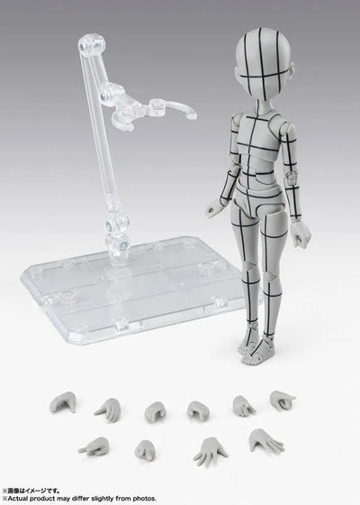 S.H.Figuarts - Body-chan - Wireframe, Ken Sugimori Edition, Gray Color Ver. (Bandai Spirits)ㅤ – Bandai Spirits – ActionFigureBrasil — ângulo diferente