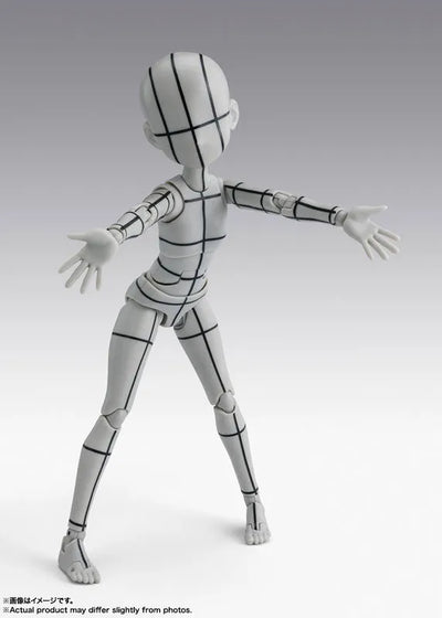 S.H.Figuarts - Body-chan - Wireframe, Ken Sugimori Edition, Gray Color Ver. (Bandai Spirits)ㅤ – Bandai Spirits – ActionFigureBrasil — close