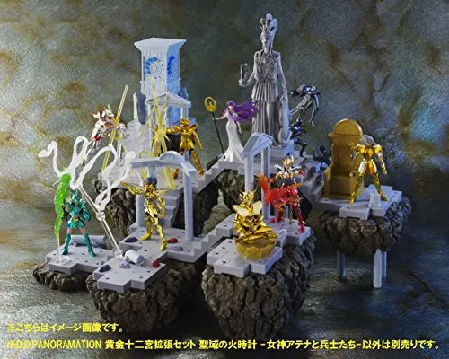 Saint Seiya - Athena (Kido Saori) - D.D. Panoramation - Golden Zodiac Extention Set Fire Clock of the Sanctuary -Goddess Athena and Soldiers- (Bandai)ㅤ – Bandai – ActionFigureBrasil