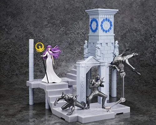 Saint Seiya - Athena (Kido Saori) - D.D. Panoramation - Golden Zodiac Extention Set Fire Clock of the Sanctuary -Goddess Athena and Soldiers- (Bandai)ㅤ – Bandai – ActionFigureBrasil