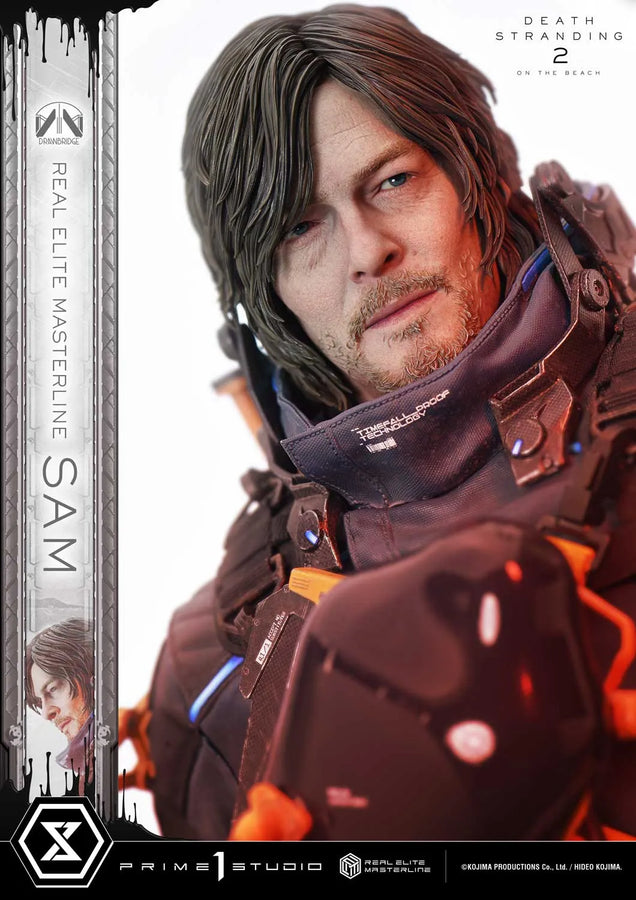 Sam (Deluxe Bonus Version) DEATH STRANDING 2: ON THE BEACH – Prime1Studio – ActionFigure Brasil