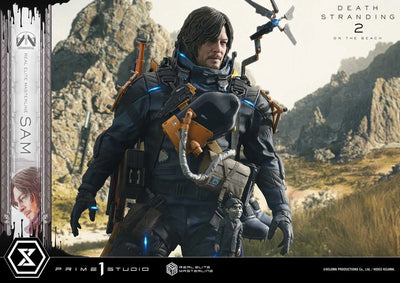 Sam (Deluxe Bonus Version) DEATH STRANDING 2: ON THE BEACH – Prime1Studio – ActionFigure Brasil