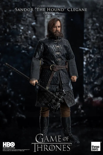 Sandor "The Hound" Clegane (Season 7) – Threezero – ActionFigure Brasil — com base expositora