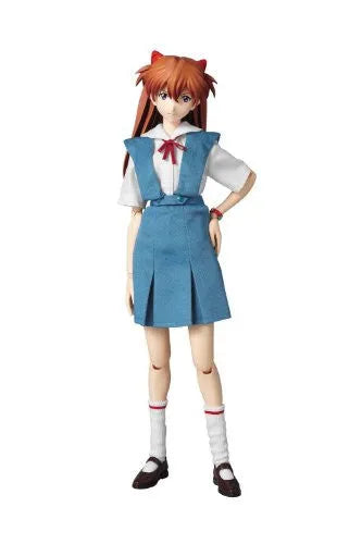 Shin Seiki Evangelion - Souryuu Asuka Langley - Real Action Heroes #502 - 1/6 - Uniform Version (Medicom Toy)ㅤ – Medicom Toy – ActionFigureBrasil — ângulo diferente