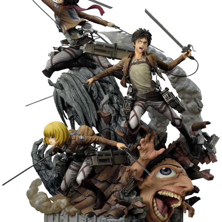 Shingeki no Kyojin - Armin Arlert - Eren Yeager - Mikasa Ackerman - Ultimate Premium Masterline UPMAOT-01 - 1/4 (Prime 1 Studio)ㅤ – Prime 1 Studio – ActionFigureBrasil