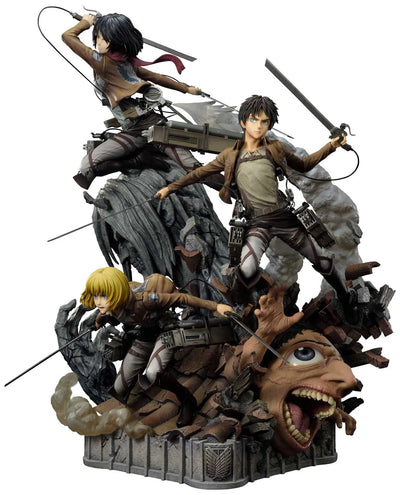 Shingeki no Kyojin - Armin Arlert - Eren Yeager - Mikasa Ackerman - Ultimate Premium Masterline UPMAOT-01DX - 1/4 - DX Version (Prime 1 Studio)ㅤ – Prime 1 Studio – ActionFigureBrasil