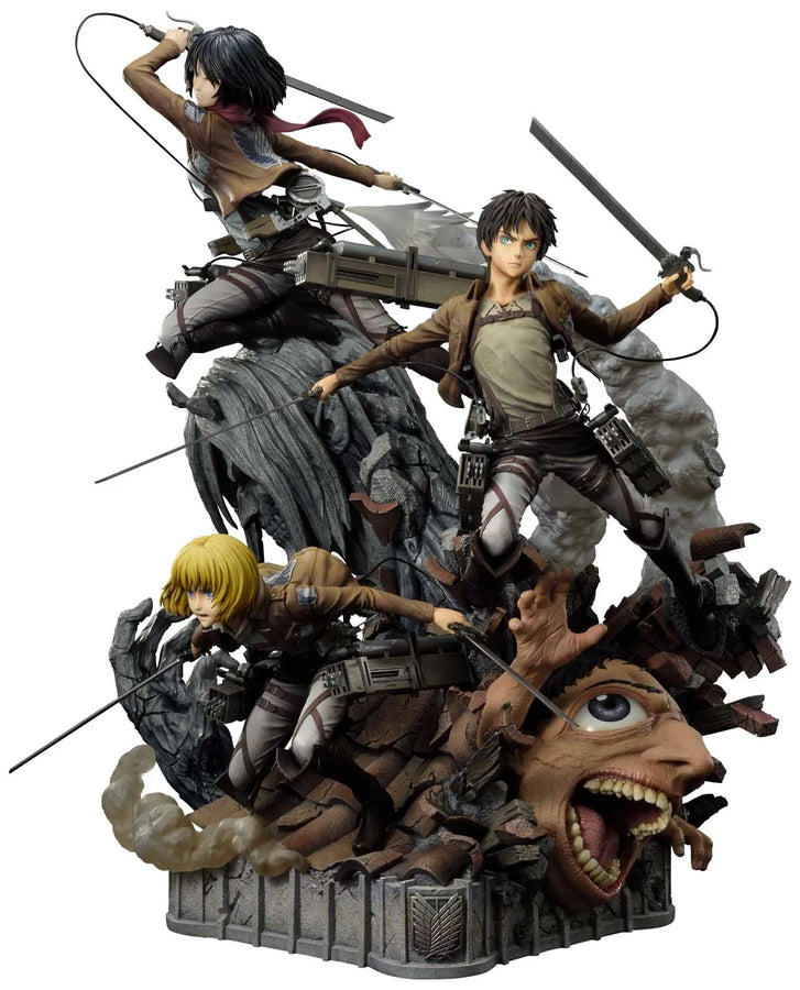 Shingeki no Kyojin - Armin Arlert - Eren Yeager - Mikasa Ackerman - Ultimate Premium Masterline UPMAOT-01DX - 1/4 - DX Version (Prime 1 Studio)ㅤ – Prime 1 Studio – ActionFigureBrasil