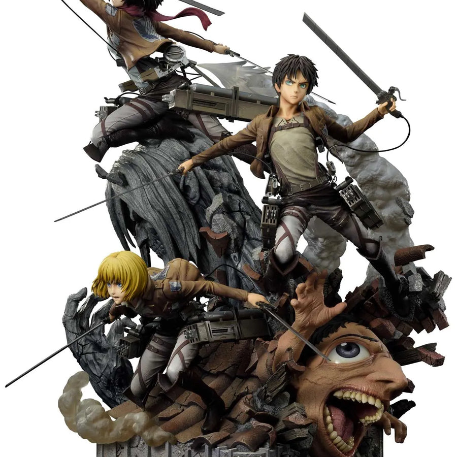 Shingeki no Kyojin - Armin Arlert - Eren Yeager - Mikasa Ackerman - Ultimate Premium Masterline UPMAOT-01DX - 1/4 - DX Version (Prime 1 Studio)ㅤ – Prime 1 Studio – ActionFigureBrasil