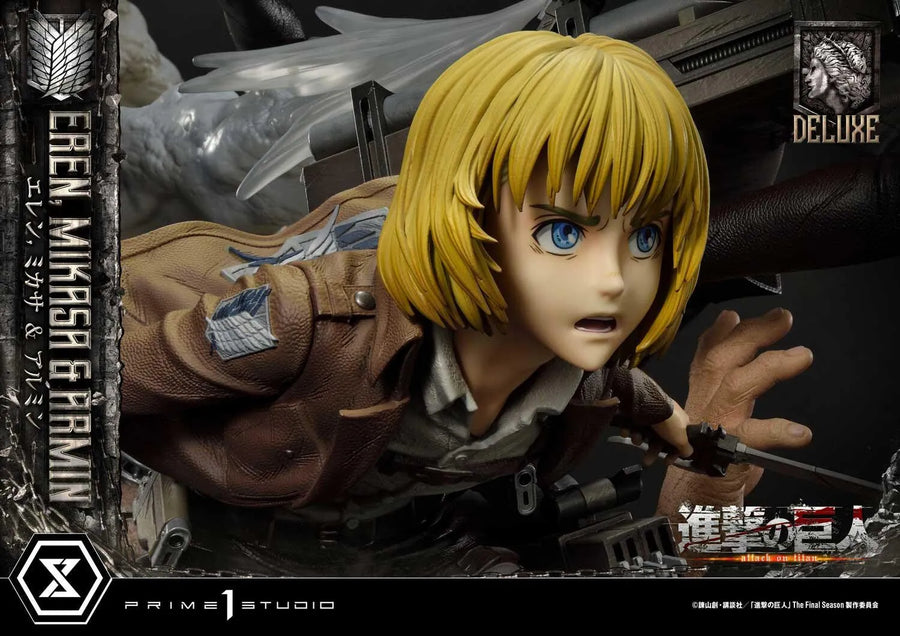 Shingeki no Kyojin - Armin Arlert - Eren Yeager - Mikasa Ackerman - Ultimate Premium Masterline UPMAOT-01DX - 1/4 - DX Version (Prime 1 Studio)ㅤ – Prime 1 Studio – ActionFigureBrasil
