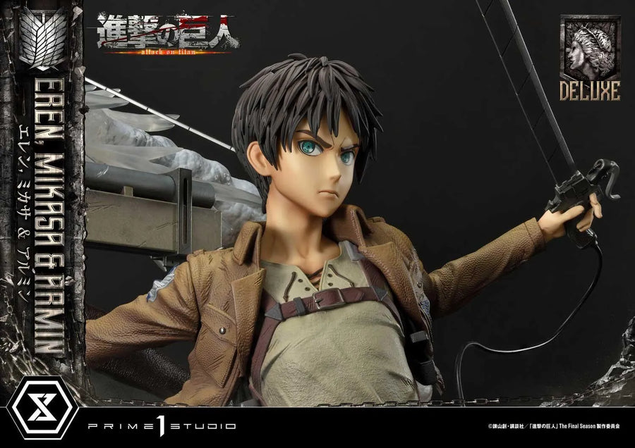 Shingeki no Kyojin - Armin Arlert - Eren Yeager - Mikasa Ackerman - Ultimate Premium Masterline UPMAOT-01DX - 1/4 - DX Version (Prime 1 Studio)ㅤ – Prime 1 Studio – ActionFigureBrasil