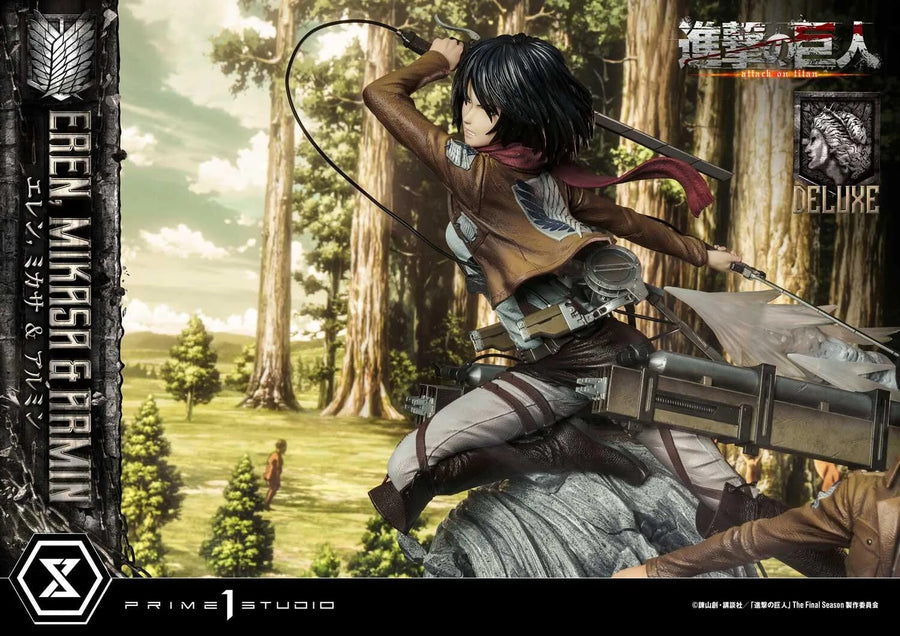 Shingeki no Kyojin - Armin Arlert - Eren Yeager - Mikasa Ackerman - Ultimate Premium Masterline UPMAOT-01DX - 1/4 - DX Version (Prime 1 Studio)ㅤ – Prime 1 Studio – ActionFigureBrasil