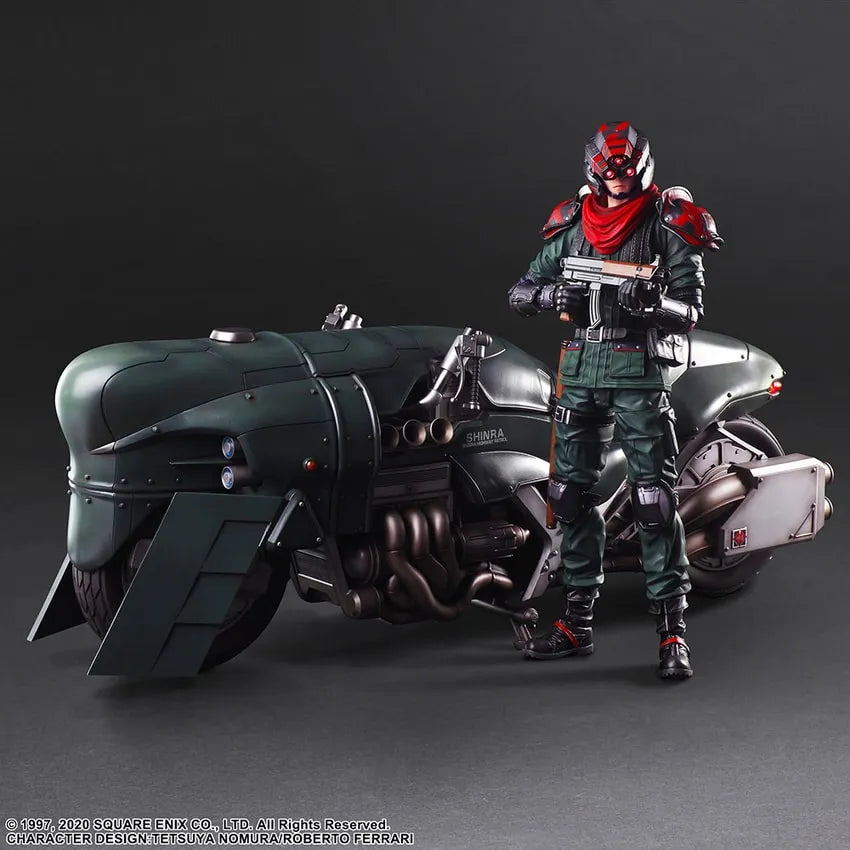 Shinra Elite Security Officer and Motorcycle Set – Square Enix – ActionFigure Brasil