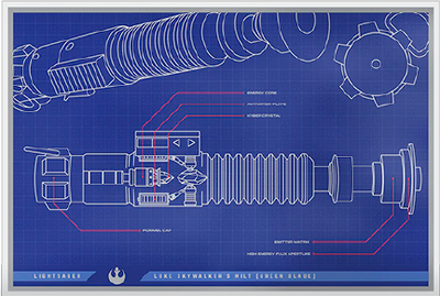 Skywalker Lightsaber™ Blueprint Foil - LIMITED EDITION: 1000 – Agoro – ActionFigure Brasil