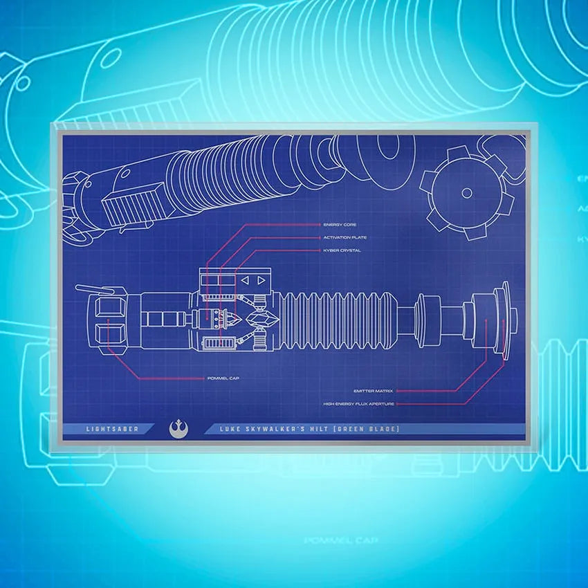 Skywalker Lightsaber™ Blueprint Foil - LIMITED EDITION: 1000 – Agoro – ActionFigure Brasil