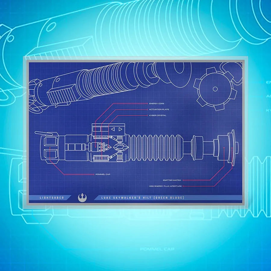 Skywalker Lightsaber™ Blueprint Foil - LIMITED EDITION: 1000 – Agoro – ActionFigure Brasil