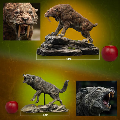 Smilodon & Dire Wolf Twin Pack Set – Star Ace Toys Ltd. – ActionFigure Brasil — ângulo diferente