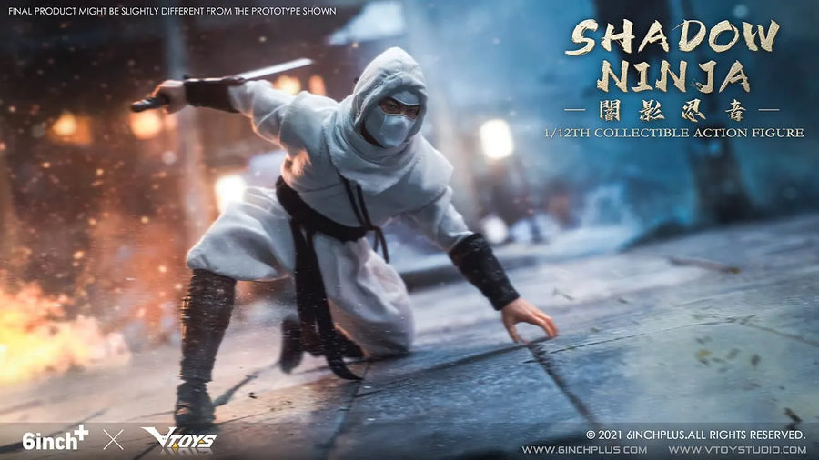 SN003 - Shadow Ninja - White (VTOYS×6INCH)ㅤ – VTOYS×6INCH – ActionFigureBrasil