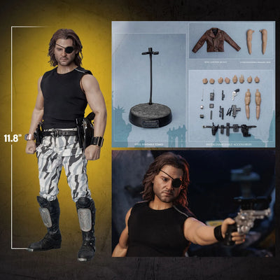 Snake Plissken (Real Hair Version) (Real Hair) – Asmus Collectible Toys – ActionFigure Brasil — com base expositora