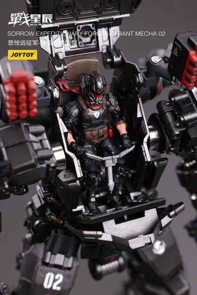Sorrow Expeditionary Forces Tyrant Mecha 02 – Joytoy – ActionFigure Brasil — com base expositora