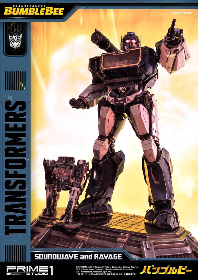 Soundwave & Ravage (Exclusive Version) Transformers: Bumblebee (Film) – Prime1Studio – ActionFigure Brasil