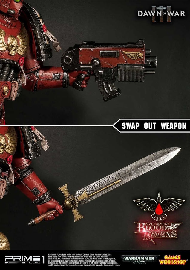 Space Marine Blood Ravens (Deluxe Version) Warhammer 40,000: Dawn of War III – Prime1Studio – ActionFigure Brasil