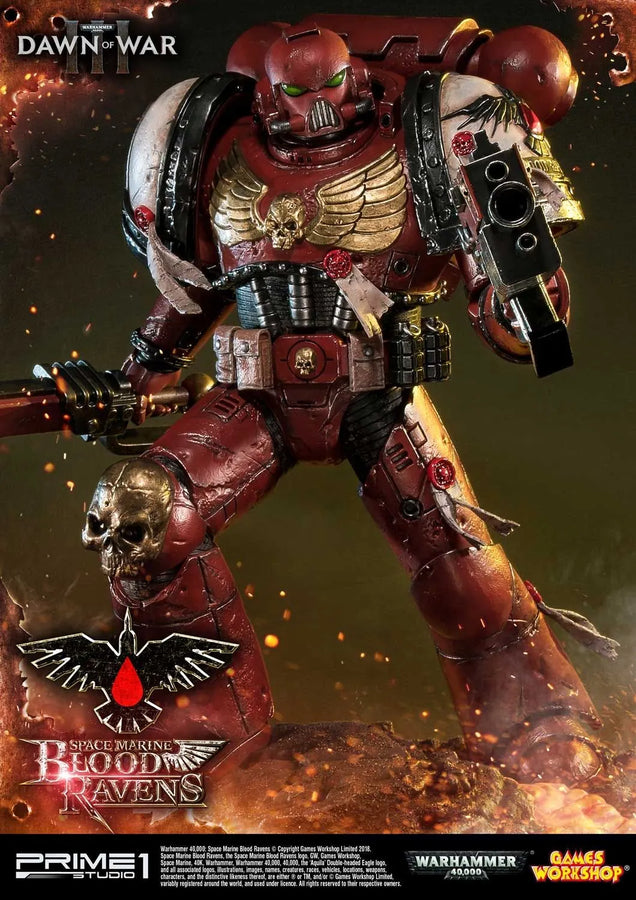 Space Marine Blood Ravens (Deluxe Version) Warhammer 40,000: Dawn of War III – Prime1Studio – ActionFigure Brasil