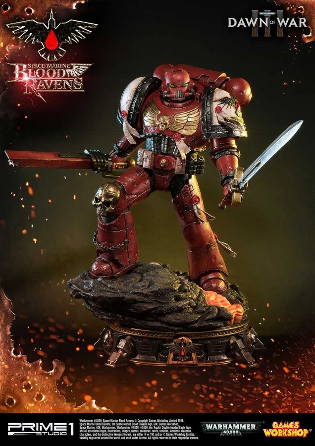 Space Marine Blood Ravens (Deluxe Version) Warhammer 40,000: Dawn of War III – Prime1Studio – ActionFigure Brasil