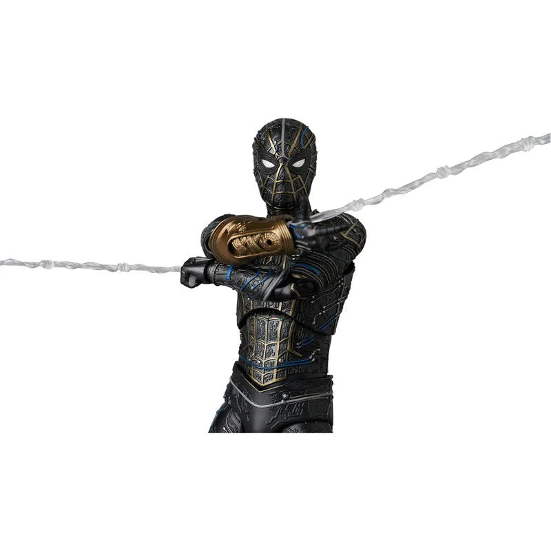 Spider-Man: No Way Home - Spider-Man - Mafex (No.308) - Black & Gold Suit (Medicom Toy)ㅤ – Medicom Toy – ActionFigureBrasil