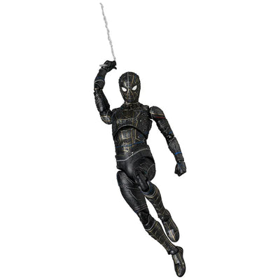 Spider-Man: No Way Home - Spider-Man - Mafex (No.308) - Black & Gold Suit (Medicom Toy)ㅤ – Medicom Toy – ActionFigureBrasil — detalhe do produto
