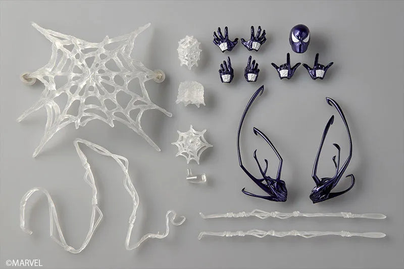 Spider-Man - Symbiote Spider-Man - Amazing Yamaguchi - Revoltech - Purple Ver. (Kaiyodo)ㅤ – Kaiyodo – ActionFigureBrasil