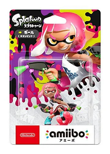 Splatoon 2 - Inkling - Amiibo - Amiibo Splatoon Series - Girl, Neon Pinkㅤ – Nintendo – ActionFigureBrasil — ângulo diferente