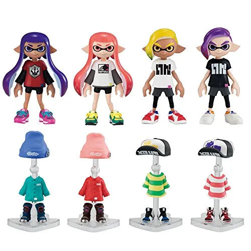Splatoon 2 - Inkling - Bandai Shokugan - Candy Toy - Kisekae Gear Collection 2 - Girl, Bright Blue (Bandai)ㅤ – Bandai – ActionFigureBrasil