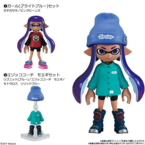 Splatoon 2 - Inkling - Bandai Shokugan - Candy Toy - Kisekae Gear Collection 2 - Girl, Bright Blue (Bandai)ㅤ – Bandai – ActionFigureBrasil