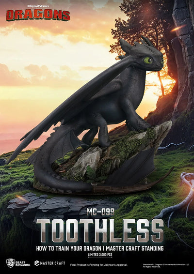 Standing Toothless - LIMITED EDITION: 3000 – Beast Kingdom – ActionFigure Brasil — ângulo diferente