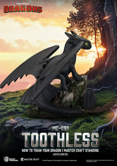 Standing Toothless - LIMITED EDITION: 3000 – Beast Kingdom – ActionFigure Brasil — detalhe do produto