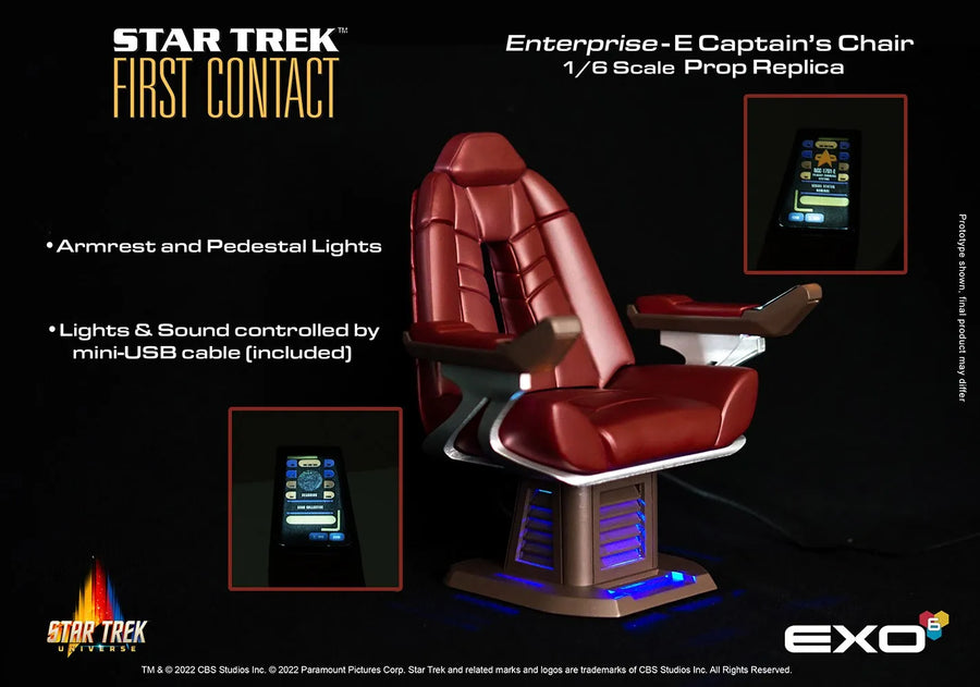Star Trek: First Contact Enterprise-E Captain’s Chair – EXO-6 – ActionFigure Brasil