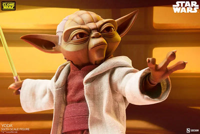 "Star Wars" 1/6 Figure Order of Jedi Yoda (Star Wars: The Clone Wars Edition)ㅤ – Sideshow Collectibles – ActionFigureBrasil