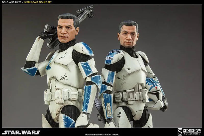 Star Wars 1/6 Scale Figure - Militaries of Star Wars Clone Trooper/ Echo & Fivesㅤ – Sideshow Collectibles – ActionFigureBrasil
